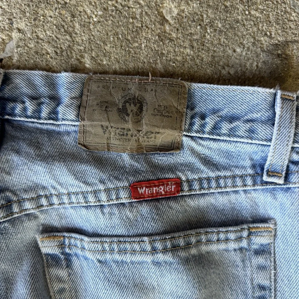Wrangler Straight Leg Jeans With‎ Rips Streetwear Y2K Baggy